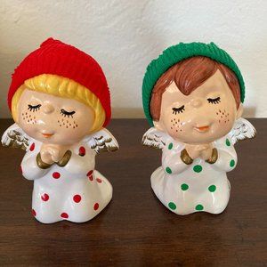 Boy and Girl Angels with stocking hats